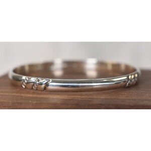 Vintage Mexico Signed ARV Sterling Silver 925 Bangle Bracelet Southwestern